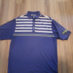FootJoy Verdict Ridge Blue Striped Polo; Size L-Free Shipping!